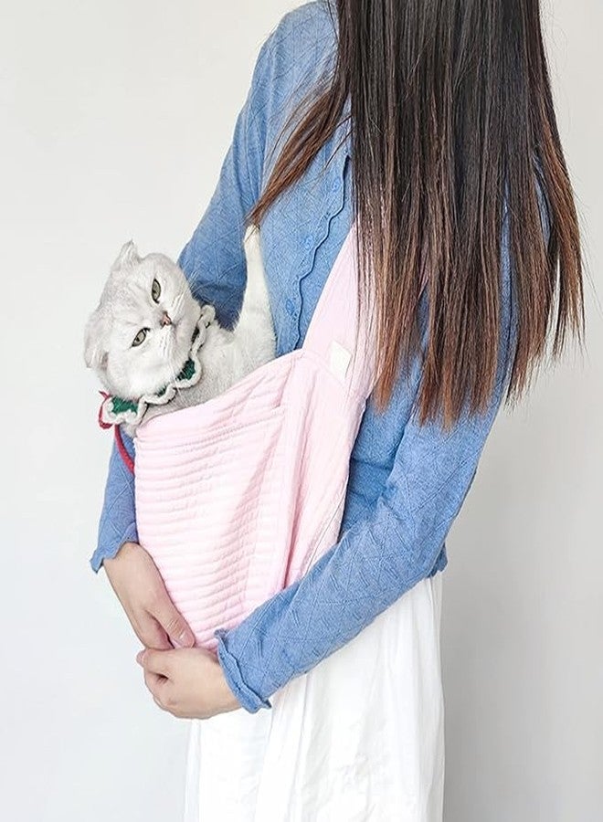 VALUEVIBES Cat Travel Bag Dog Carrier Backpack, Portability Foldable Cat Carriers Bag, Outdoor Breathable Design Pet Travel Carrier Backpack Cat Travel Bag (Pink, L) - Image 4